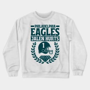 Philadelphia Eagles Jalen Hurts 1 Helmet American Football Crewneck Sweatshirt